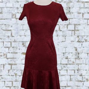 Burgundy suede like dress